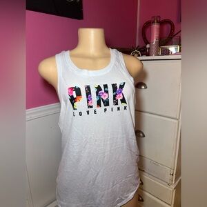 PINK Victoria's Secret White Tank Top